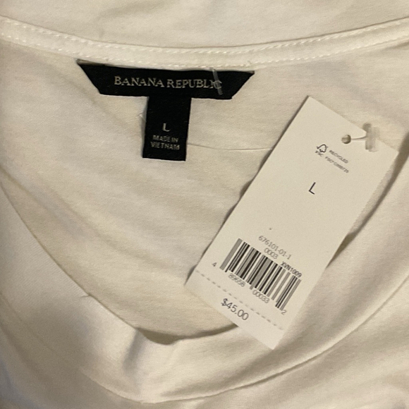 Banana Republic layered Tank tunic Top Size L White Sleeveless - Picture 6 of 10